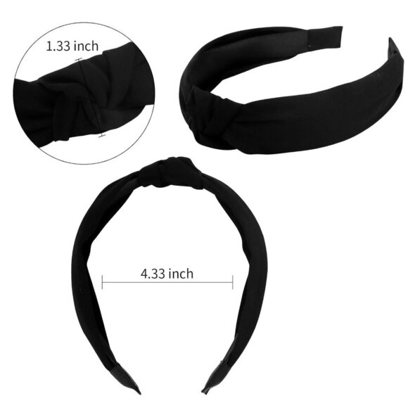 12 Pack Cloth Headbands for Women Girls Soft Satin Non Slip Stylish Hair Accesso